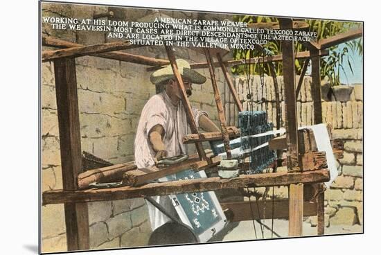 Serape Weaver, Texcoco, Mexico-null-Mounted Premium Giclee Print