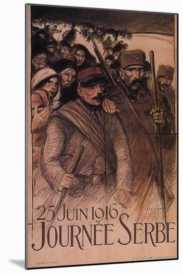 Serbia Day, 1916-Théophile Alexandre Steinlen-Mounted Giclee Print