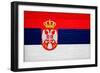 Serbia Flag Design with Wood Patterning - Flags of the World Series-Philippe Hugonnard-Framed Art Print