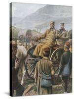 Serbian Army with their King Peter Moving Towards Durazzo-Tancredi Scarpelli-Stretched Canvas