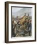 Serbian Army with their King Peter Moving Towards Durazzo-Tancredi Scarpelli-Framed Giclee Print