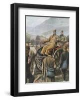 Serbian Army with their King Peter Moving Towards Durazzo-Tancredi Scarpelli-Framed Giclee Print