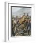 Serbian Army with their King Peter Moving Towards Durazzo-Tancredi Scarpelli-Framed Giclee Print