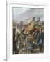 Serbian Army with their King Peter Moving Towards Durazzo-Tancredi Scarpelli-Framed Giclee Print