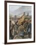 Serbian Army with their King Peter Moving Towards Durazzo-Tancredi Scarpelli-Framed Giclee Print