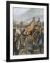 Serbian Army with their King Peter Moving Towards Durazzo-Tancredi Scarpelli-Framed Giclee Print