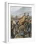 Serbian Army with their King Peter Moving Towards Durazzo-Tancredi Scarpelli-Framed Giclee Print