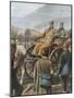 Serbian Army with their King Peter Moving Towards Durazzo-Tancredi Scarpelli-Mounted Giclee Print