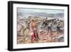 Serbian Artillery in Action Against the Austrians-Arthur C. Michael-Framed Giclee Print