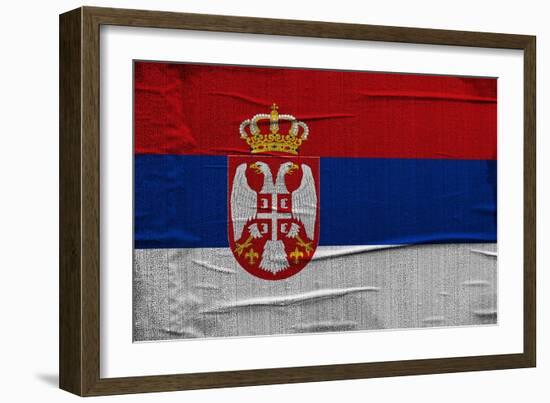 Serbian Flag-igor stevanovic-Framed Art Print