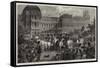 Serenade at the Tuileries on New Year's Eve-null-Framed Stretched Canvas