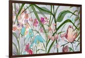 Serenade of Pastel Blooms-Jacob Q-Framed Art Print