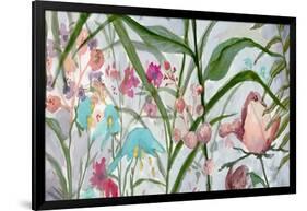 Serenade of Pastel Blooms-Jacob Q-Framed Art Print