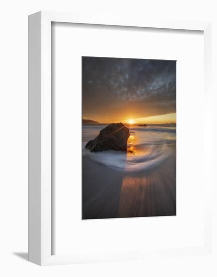 Serene Movement Sunset Seascape, Marshall Beach, San Francisco-Vincent James-Framed Photographic Print