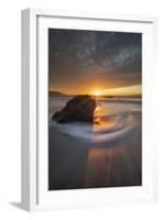 Serene Movement Sunset Seascape, Marshall Beach, San Francisco-Vincent James-Framed Photographic Print