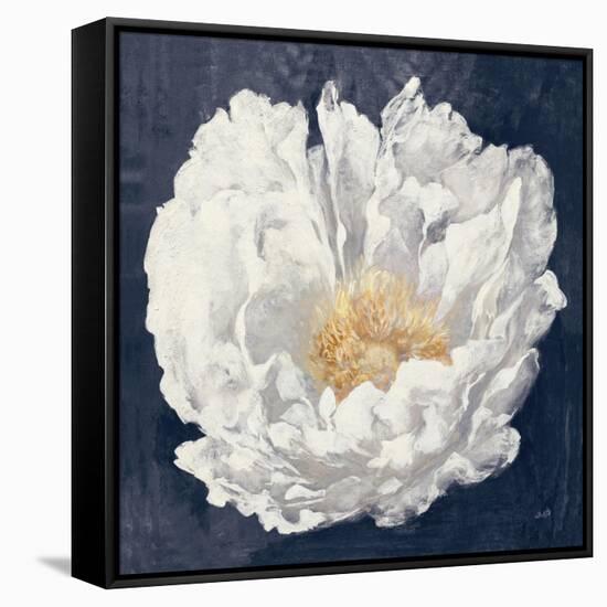 Serene Peony Navy-Julia Purinton-Framed Stretched Canvas