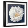 Serene Peony Navy-Julia Purinton-Framed Art Print