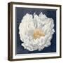 Serene Peony Navy-Julia Purinton-Framed Art Print