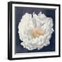 Serene Peony Navy-Julia Purinton-Framed Art Print