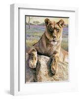 Serengeti Lioness-Kalon Baughan-Framed Art Print