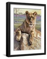 Serengeti Lioness-Kalon Baughan-Framed Art Print