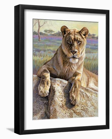 Serengeti Lioness-Kalon Baughan-Framed Art Print