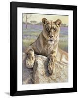 Serengeti Lioness-Kalon Baughan-Framed Art Print