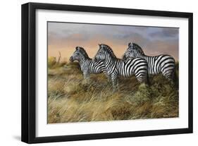 Serengeti Sunset-Trevor V. Swanson-Framed Giclee Print