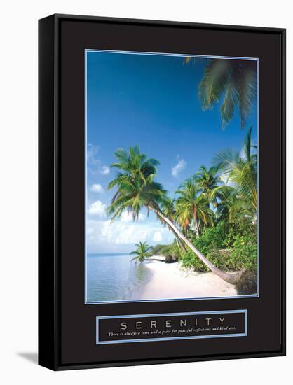 Serenity - Palm Trees-Unknown Unknown-Framed Stretched Canvas