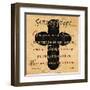 Serenity Prayer Cross-Diane Stimson-Framed Art Print