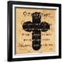 Serenity Prayer Cross-Diane Stimson-Framed Art Print