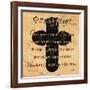 Serenity Prayer Cross-Diane Stimson-Framed Art Print