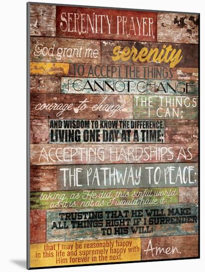 Serenity Prayer-Jace Grey-Mounted Art Print