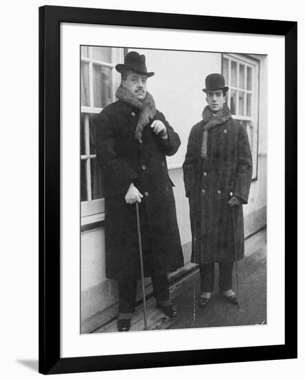 Serge Diaghilev and Léonide Massine, C. 1925-null-Framed Giclee Print