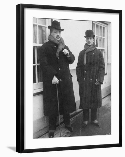 Serge Diaghilev and Léonide Massine, C. 1925-null-Framed Giclee Print