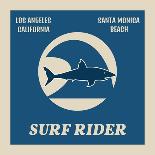 Vector Illustration on the Theme of Surf and Surfing in Venice Beach, California. Typography, T-Shi-Serge Geras-Framed Stretched Canvas