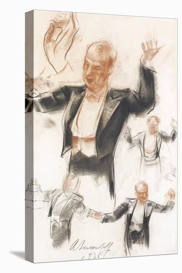 Serge Koussevitzky Conducting-Alexander Yevgenyevich Yakovlev-Stretched Canvas