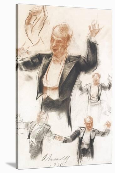 Serge Koussevitzky Conducting-Alexander Yevgenyevich Yakovlev-Stretched Canvas