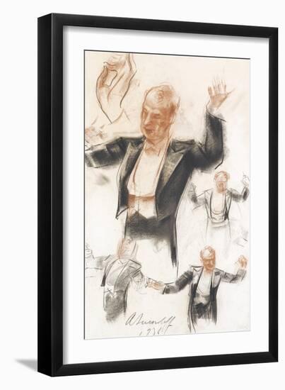 Serge Koussevitzky Conducting-Alexander Yevgenyevich Yakovlev-Framed Giclee Print