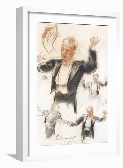 Serge Koussevitzky Conducting-Alexander Yevgenyevich Yakovlev-Framed Giclee Print