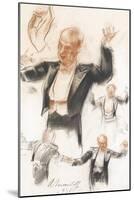 Serge Koussevitzky Conducting-Alexander Yevgenyevich Yakovlev-Mounted Giclee Print