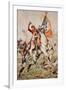 Sergeant Ewart Capturing the Eagle at Waterloo-William Barnes Wollen-Framed Giclee Print