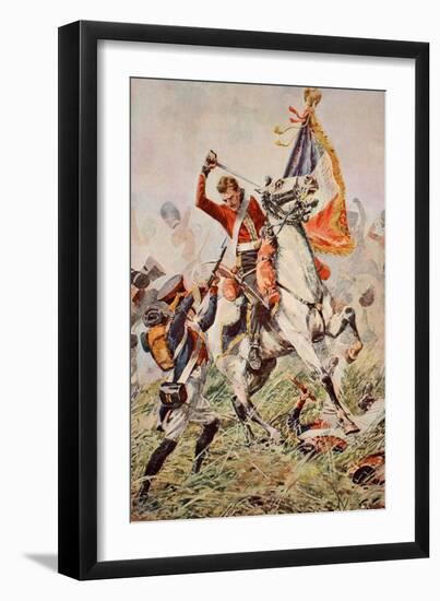 Sergeant Ewart Capturing the Eagle at Waterloo-William Barnes Wollen-Framed Giclee Print