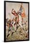 Sergeant Ewart Capturing the Eagle at Waterloo-William Barnes Wollen-Framed Giclee Print