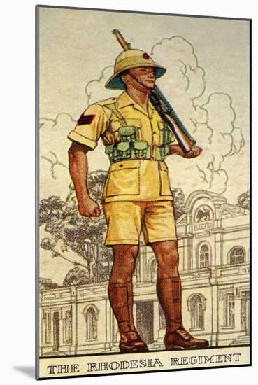 Sergeant of the Rhodesia Regiment in Drill Order, 1938-null-Mounted Giclee Print