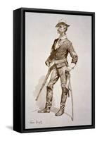 Sergeant of US Cavalry, After a Drawing of 1890-Frederic Sackrider Remington-Framed Stretched Canvas