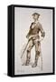 Sergeant of US Cavalry, After a Drawing of 1890-Frederic Sackrider Remington-Framed Stretched Canvas