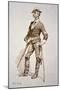 Sergeant of US Cavalry, After a Drawing of 1890-Frederic Sackrider Remington-Mounted Giclee Print