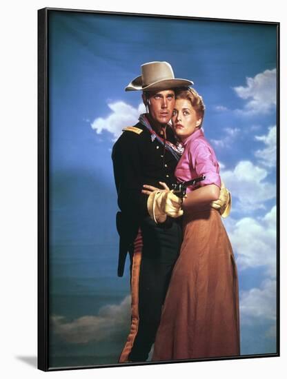 SERGEANT RUTLEGE, 1960 directed by JOHN FORD Jeffrey Hunter and Constance Towers (photo)-null-Framed Photo