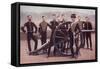 Sergeants of the Royal Horse Artillery with a 12 Pounder Gun-Louis Creswicke-Framed Stretched Canvas